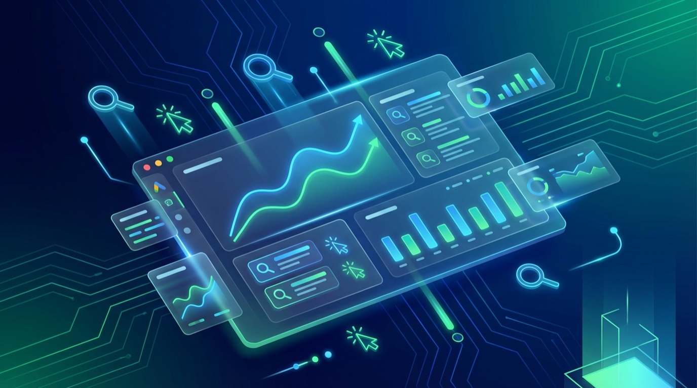 Google Ads campaign management illustration